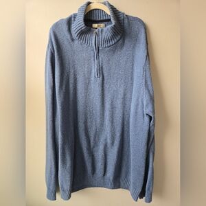 Hawker Rye Men's Zip-Up Sweater in Classic Blue